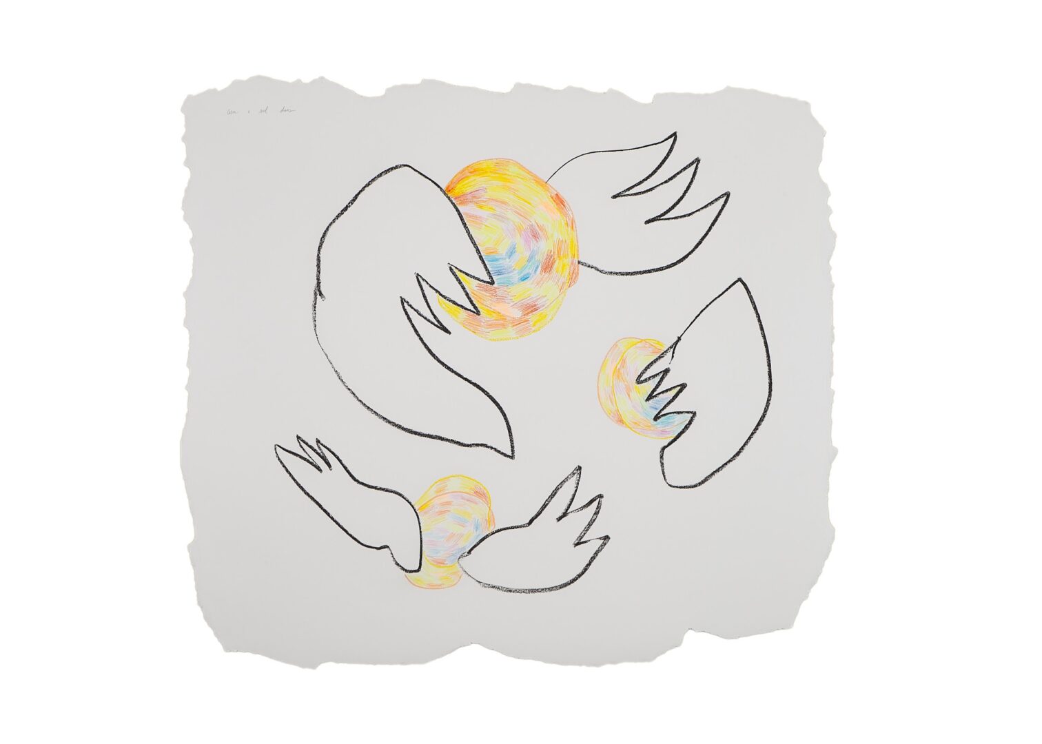 Tadáskía, Asa e sol dois, 2021, 136 x 148 cm